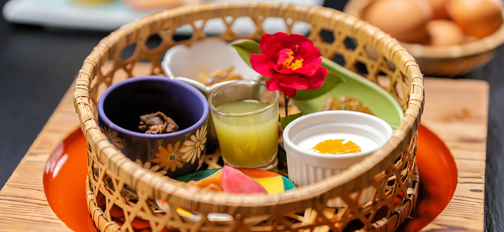 Breakfast rice and side dishes