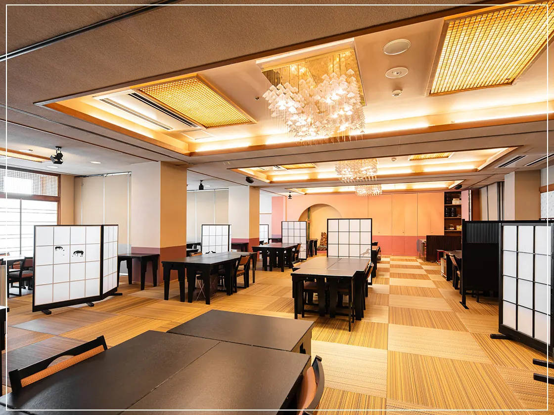 Banquet hall at Ryokan Omori
