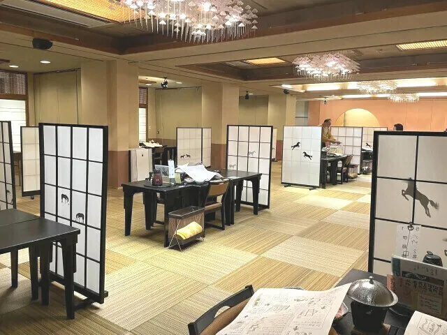 A dining room at Ryokan Omori