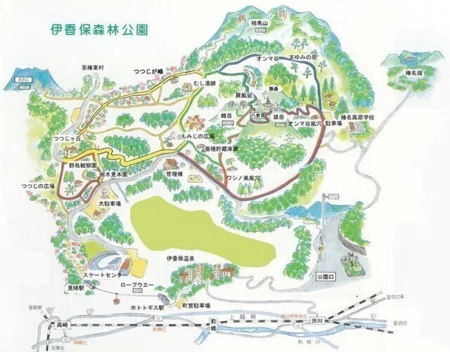 Map of Prefectural Ikaho Forest Park