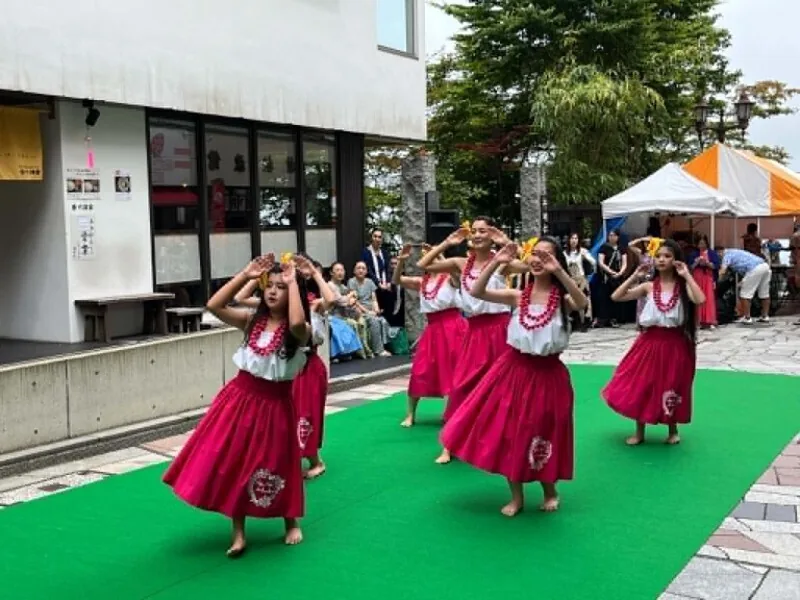 Hula on the Stone Steps at the Ikaho Hawaiian Festival