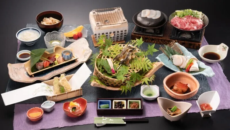 An example of cuisine at Ryokan Omori