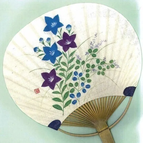 A traditional uchiwa fan