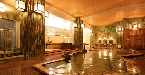 Large indoor baths Rakurakuyu