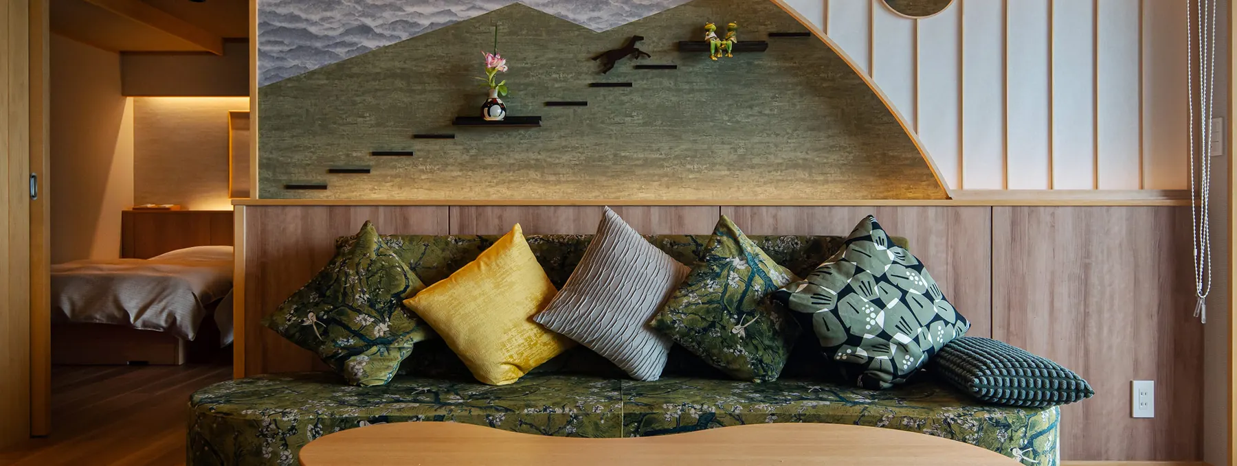 Beds in the renovated Japanese-Western room