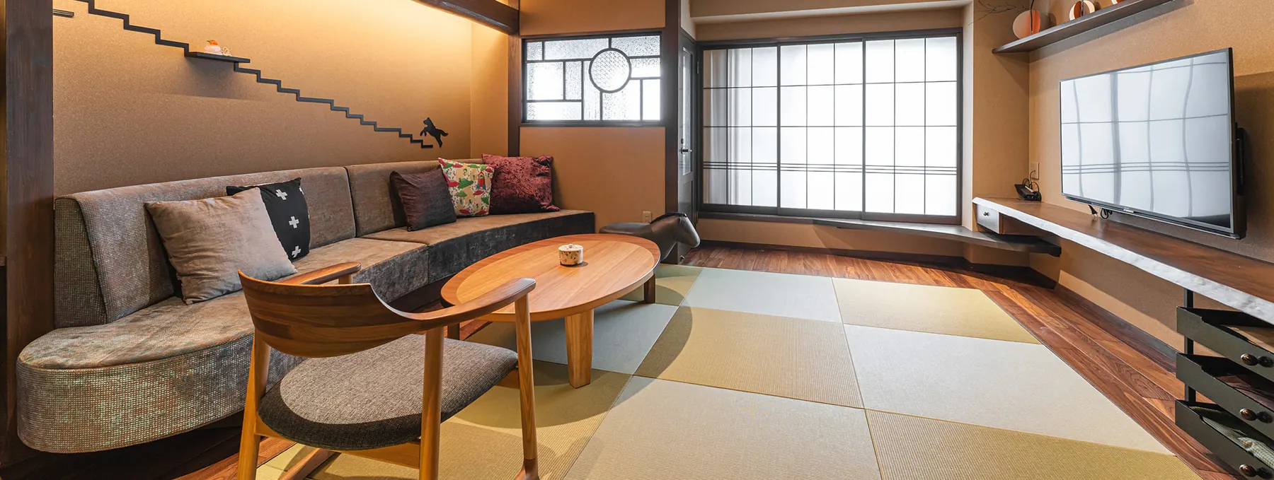 View onsen in the Japanese-Western room